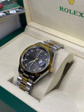 Rolex Oyster Perpetual | Double Tone Chain Black Dial | Premium Quality