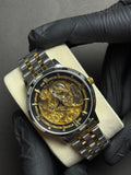 Rolex Skeleton Roman Golden Black | Automatic | Luxury Quality
