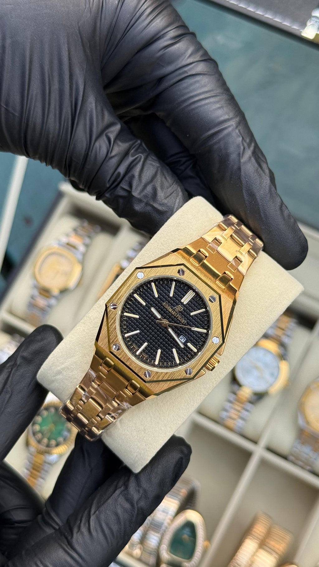 Audemars Piguet | Black Dial Golden Chain | Master Quality