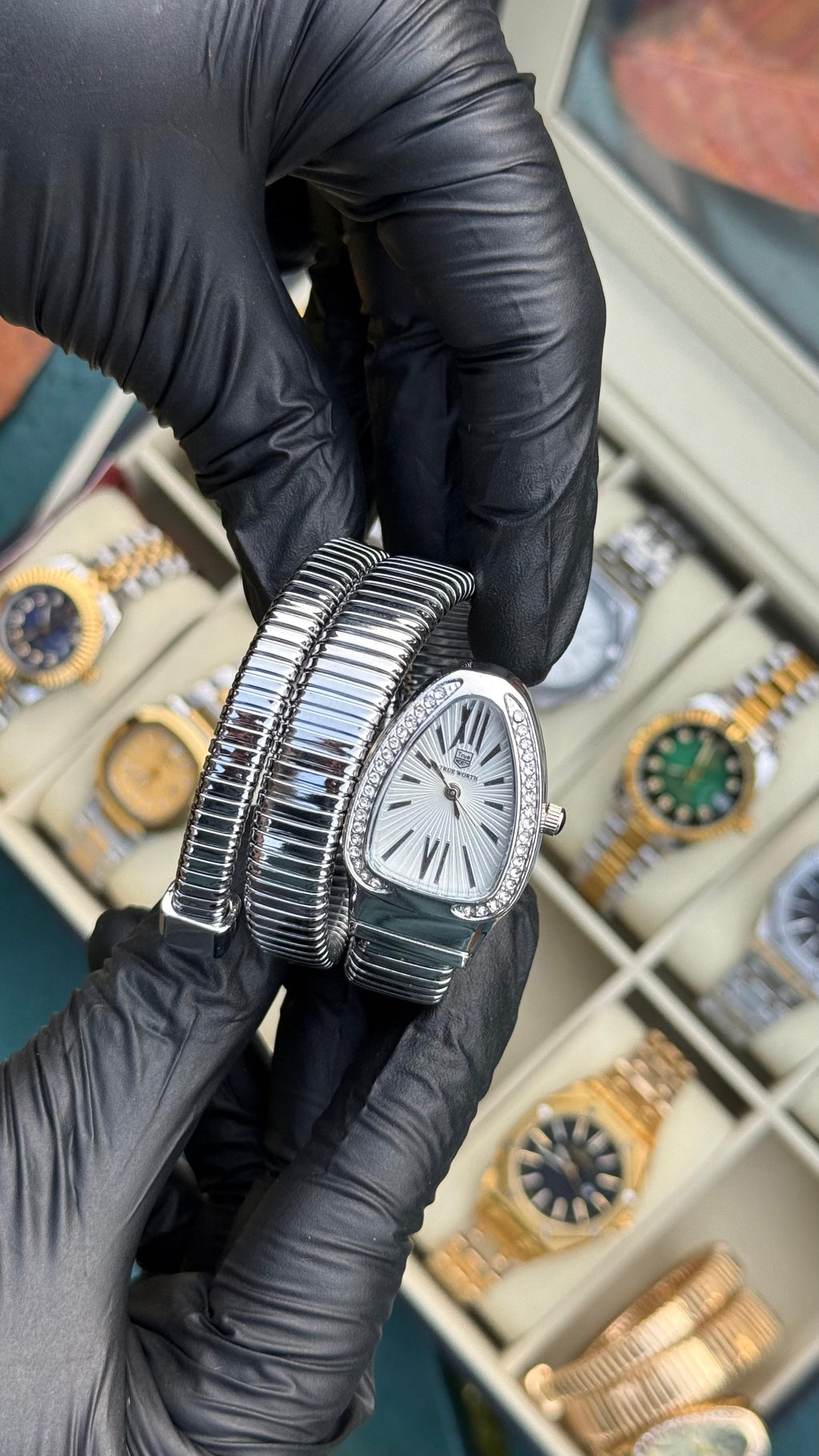 True Worth Snake Watch | Silver White  | Master Quality