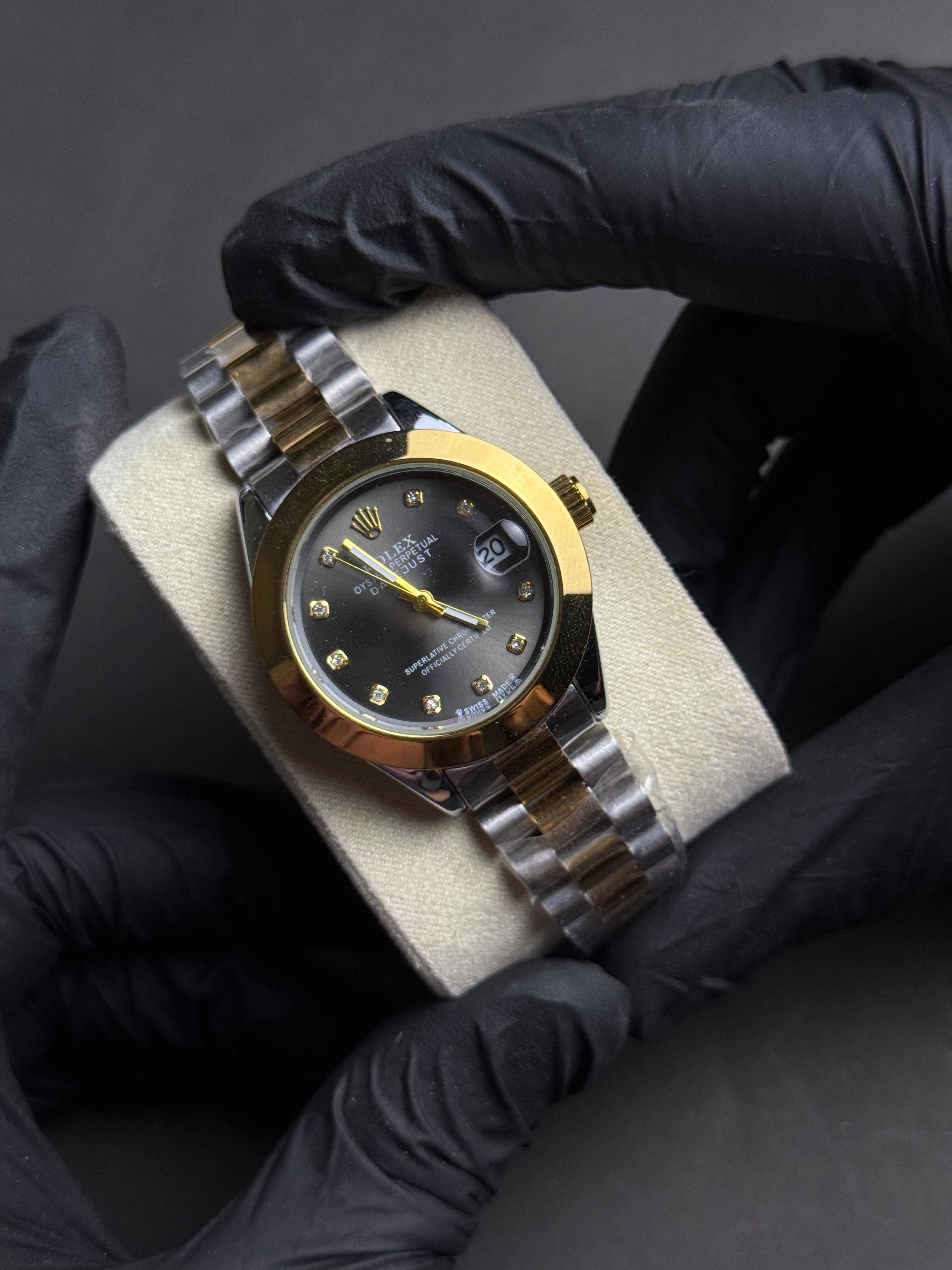 Rolex Oyster | Chocolaty Dial Double Tone Chain | Master Quality