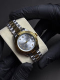 Rolex Oyster | White Dial Double Tone Chain | Master Quality